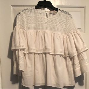 Cream Lace layered top